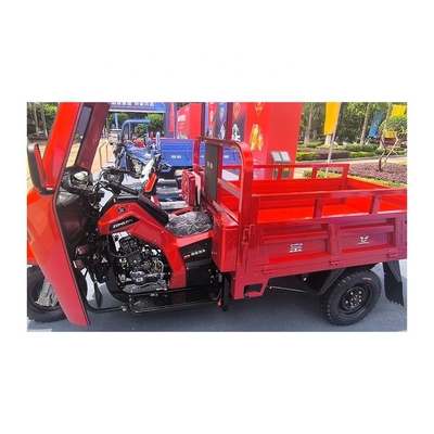 201 250cc benzinemotor zonder borstel met een overdekte dump driewieler met cabine en laadvermogen van ≥ 400 kg