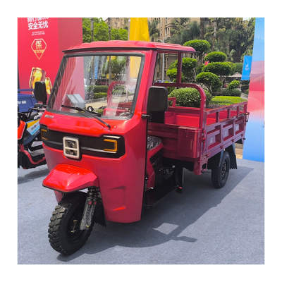 400-500 kg beperkt gewicht gemotoriseerde bromfiets vracht driewieler met cabine / dump benzine motor