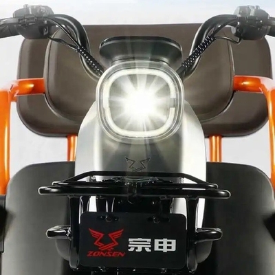 E-tricycles voor volwassenen met twee zitplaatsen Open elektrische driewielers voor 3 passagiers Maximale snelheid 30-50 km/u