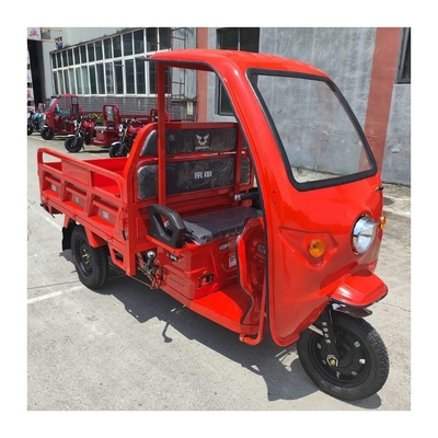 1980 mm wielbasis elektrische driewieler met gesloten cabine en 6 blad veer achterophanging